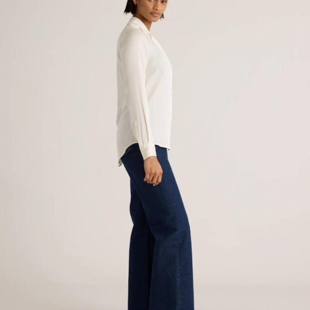 Washable Stretch Silk Notch Collar Blouse - Picture 4 of 10